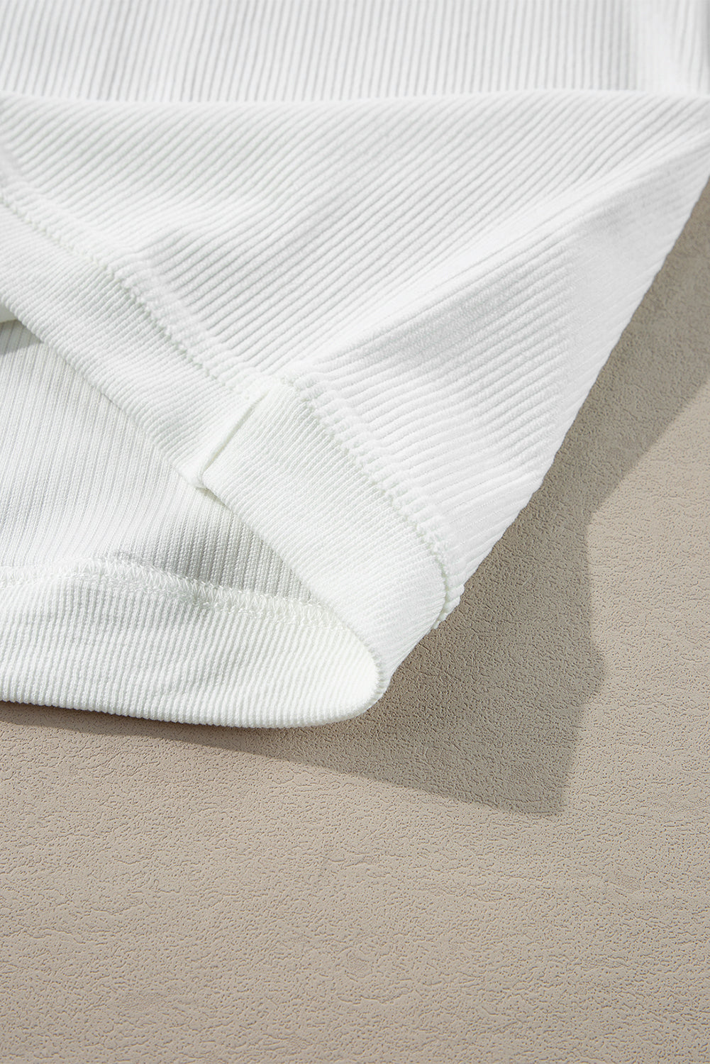 Grass Green Rib Knit Drop Shoulder Oversized Sweatshirt