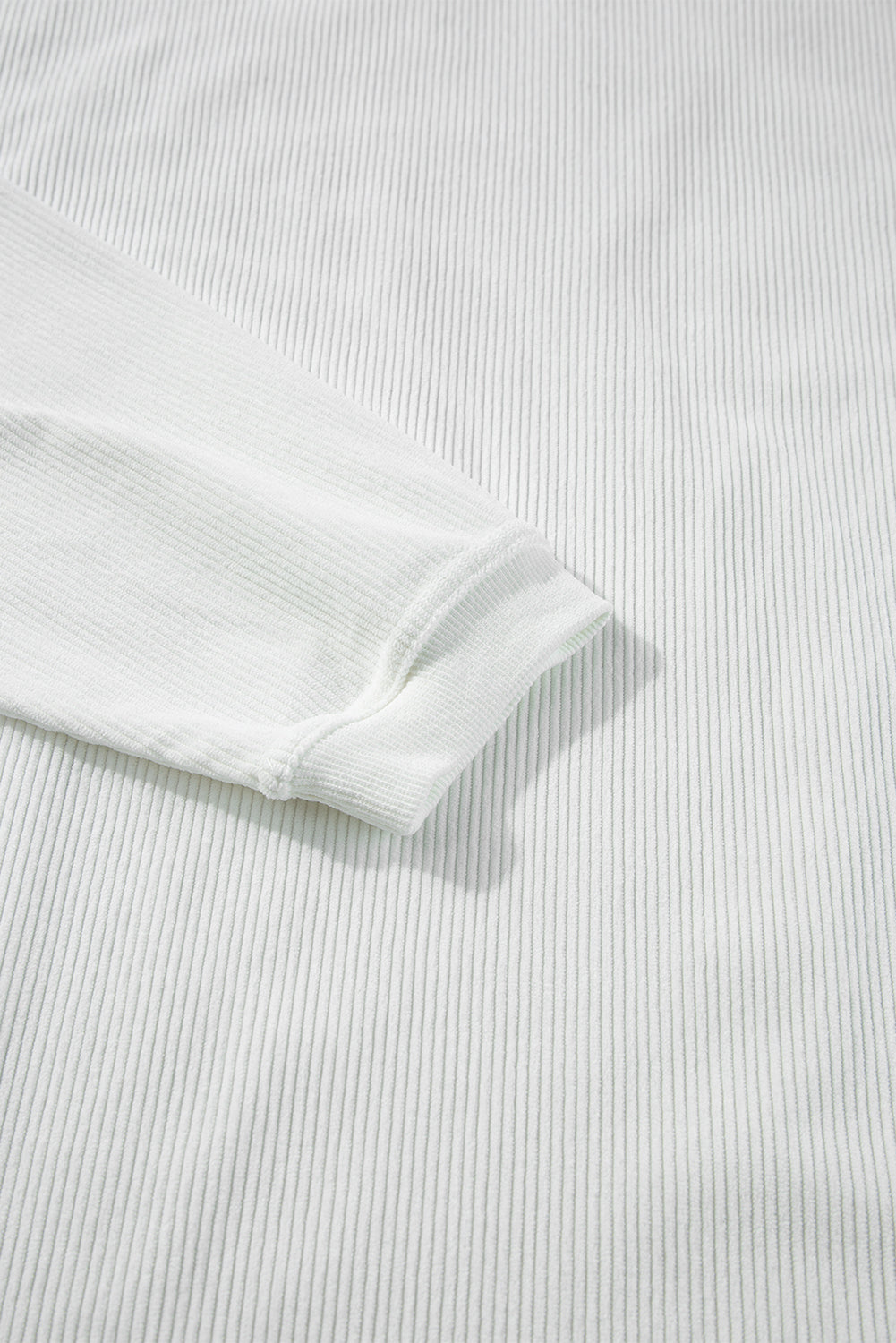 Grass Green Rib Knit Drop Shoulder Oversized Sweatshirt