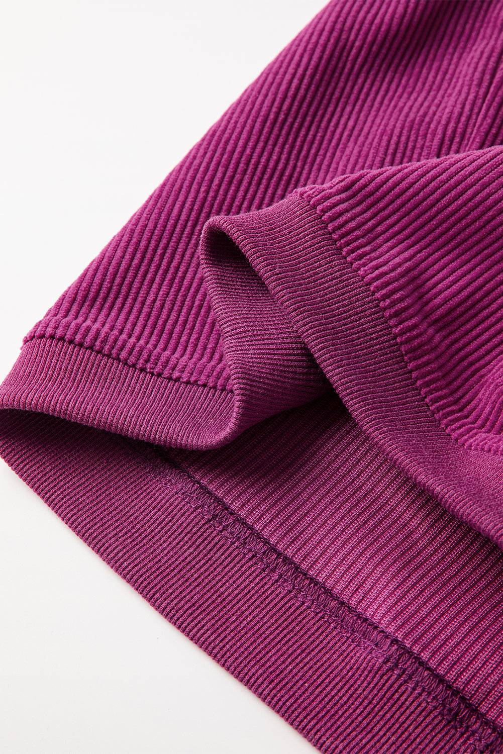 Grass Green Rib Knit Drop Shoulder Oversized Sweatshirt