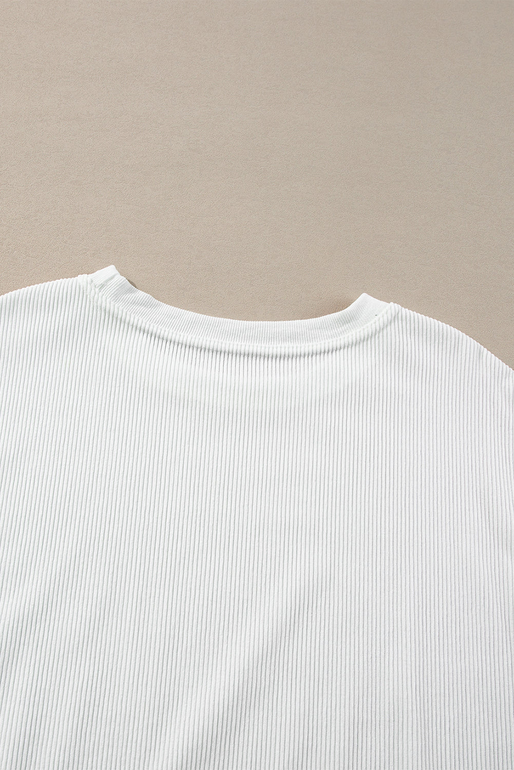 Grass Green Rib Knit Drop Shoulder Oversized Sweatshirt