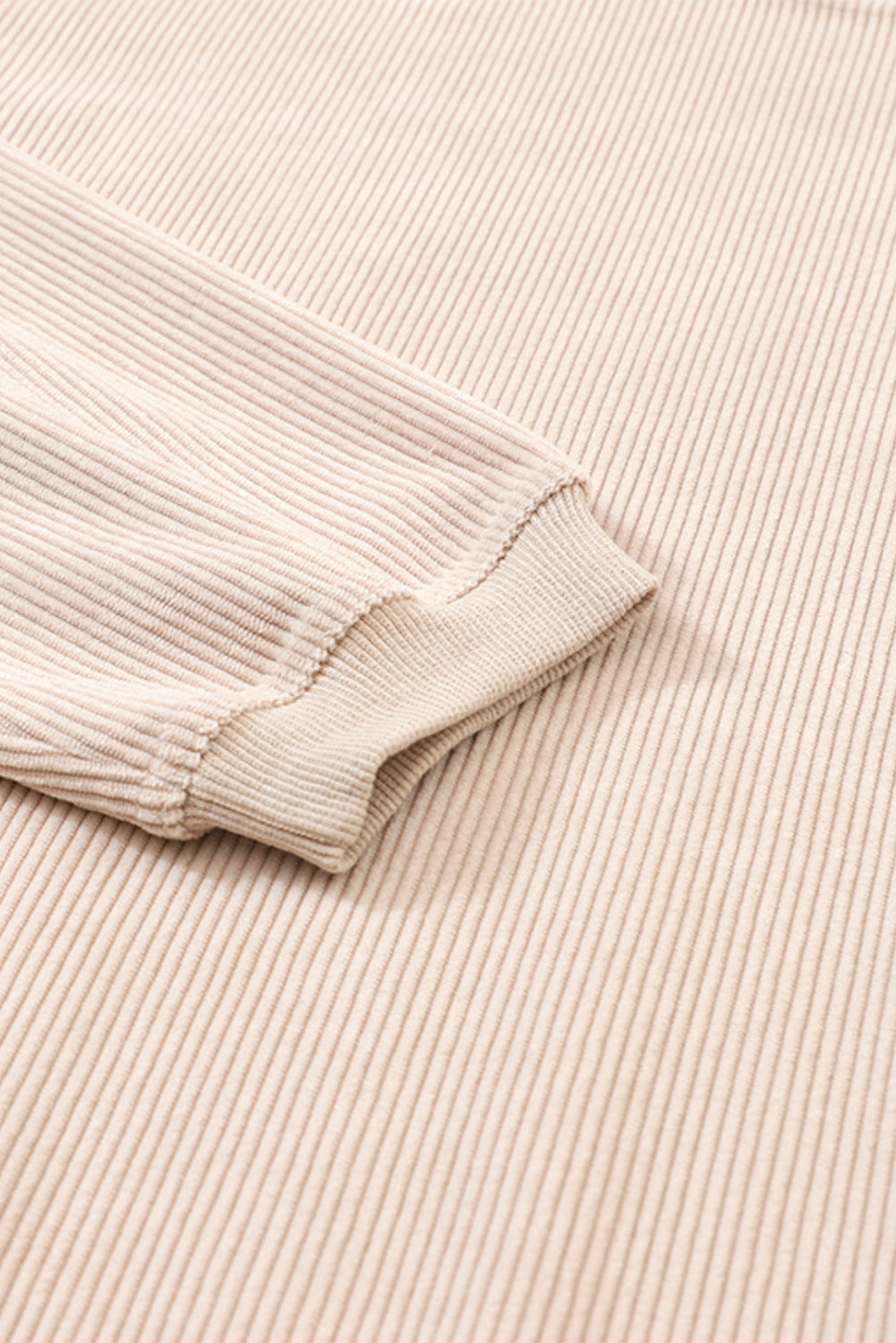 Grass Green Rib Knit Drop Shoulder Oversized Sweatshirt