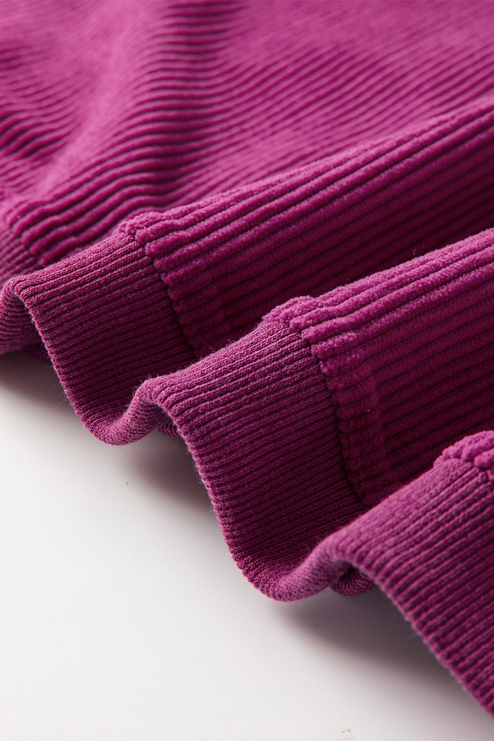 Grass Green Rib Knit Drop Shoulder Oversized Sweatshirt