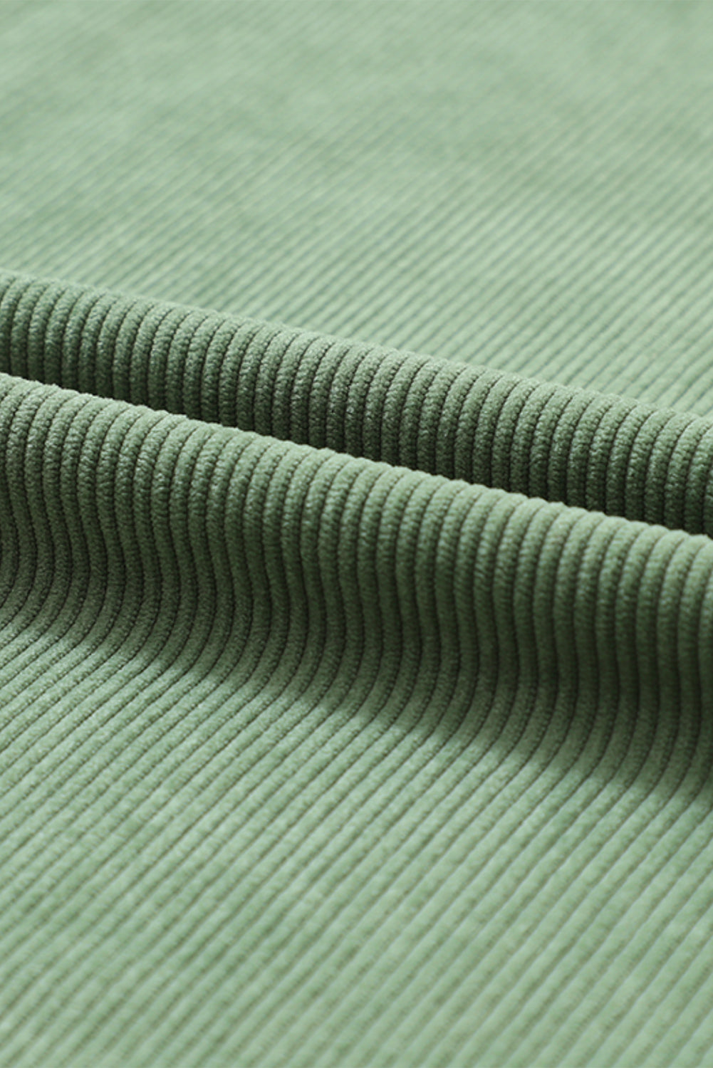 Grass Green Rib Knit Drop Shoulder Oversized Sweatshirt