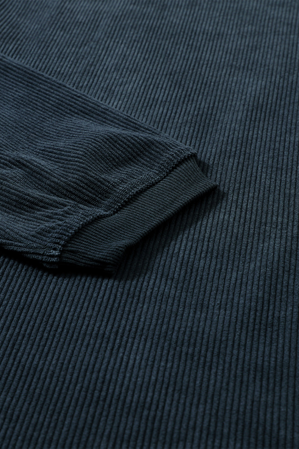 Grass Green Rib Knit Drop Shoulder Oversized Sweatshirt