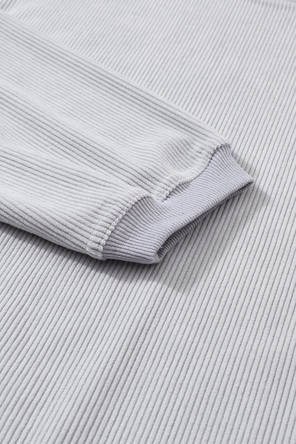 Grass Green Rib Knit Drop Shoulder Oversized Sweatshirt