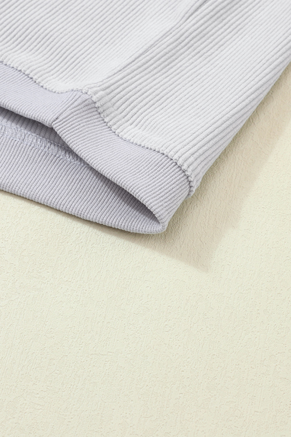 Grass Green Rib Knit Drop Shoulder Oversized Sweatshirt