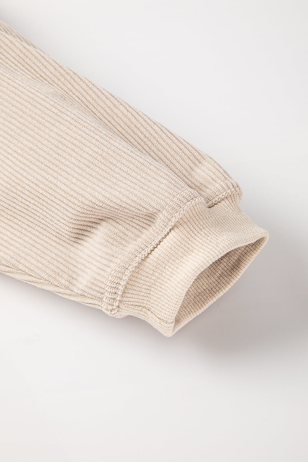 Grass Green Rib Knit Drop Shoulder Oversized Sweatshirt