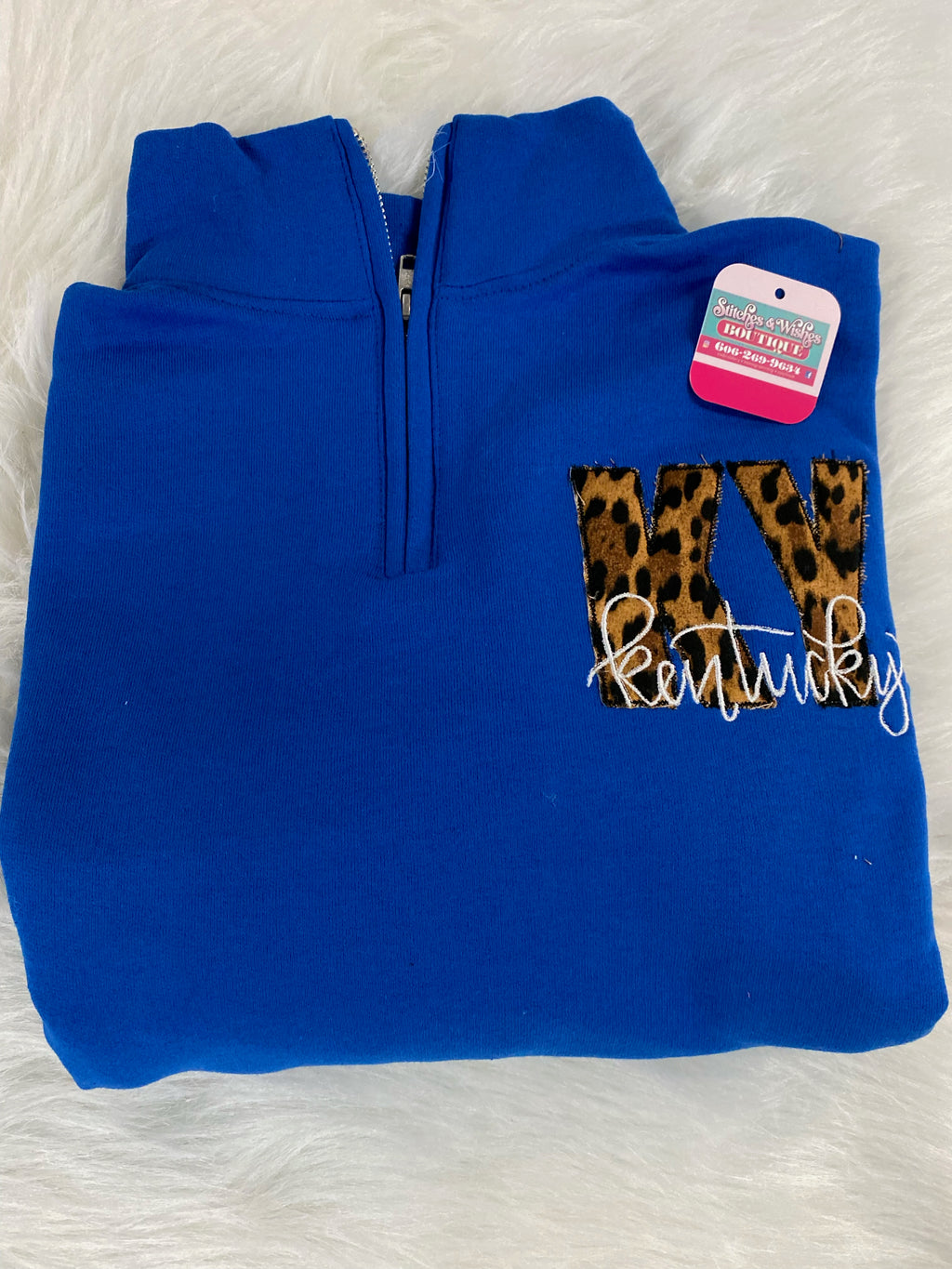 KY Embroidery 1/4 zip Sweatshirt