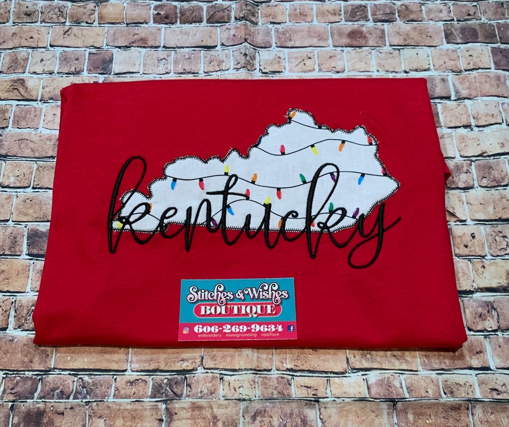 Kentucky with Christmas Lights