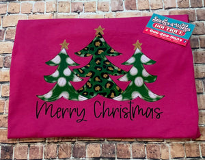 Merry Christmas with Green Trees