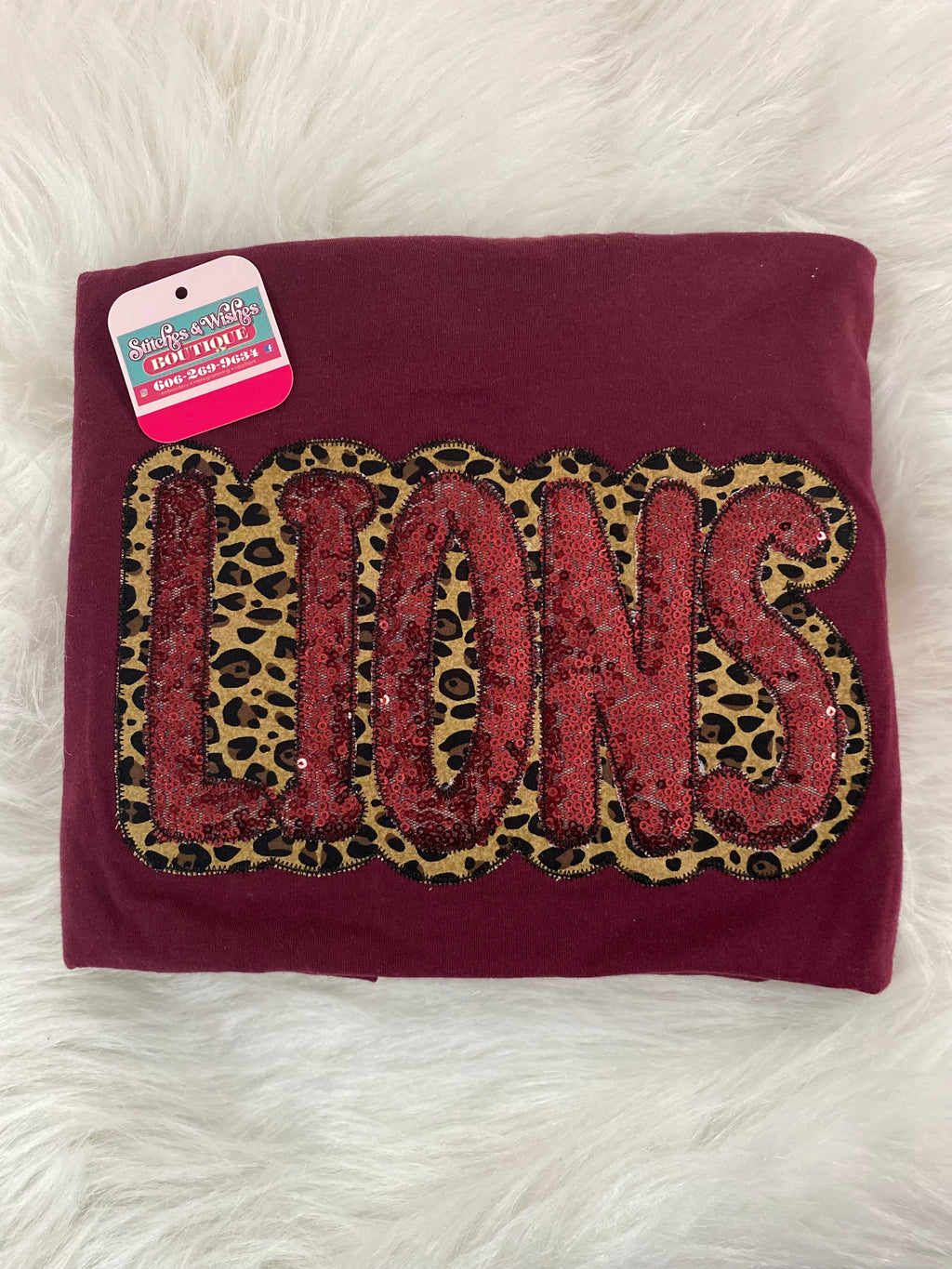 LIONS with cheetah Embroidery
