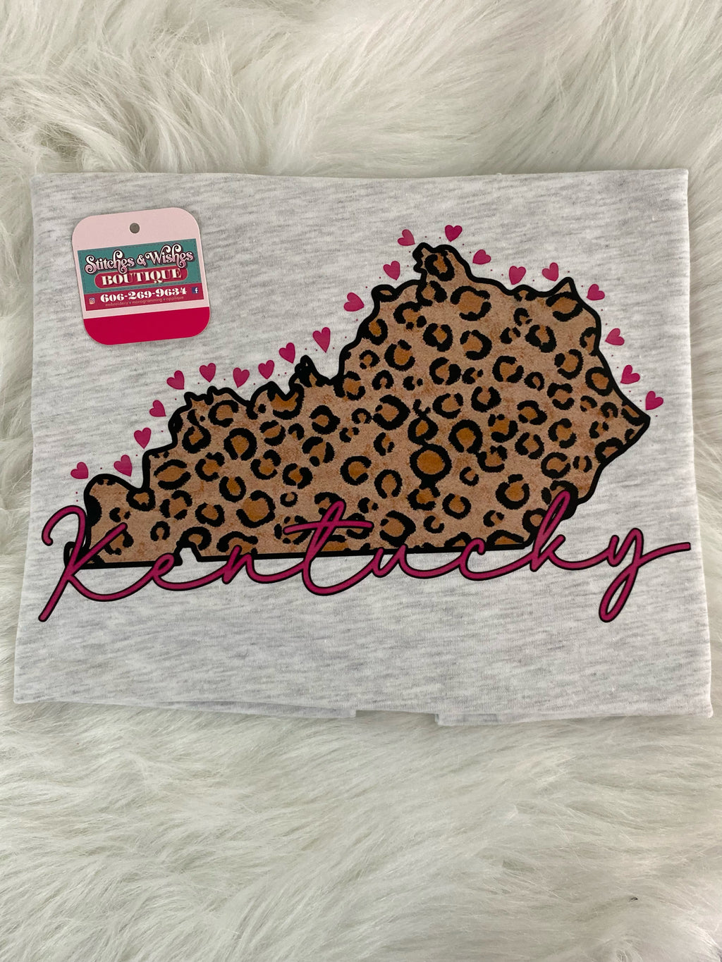 Kentucky Cheetah with Pink Hearts