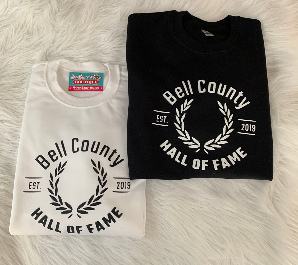Bell County Hall of Fame Crewneck Sweatshirt Full logo