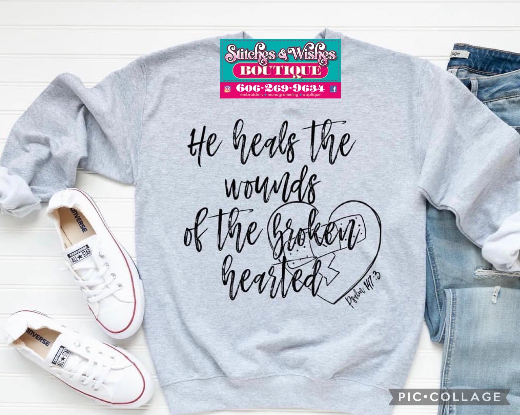 He heals the wounds of the broken hearted.  T-Shirt