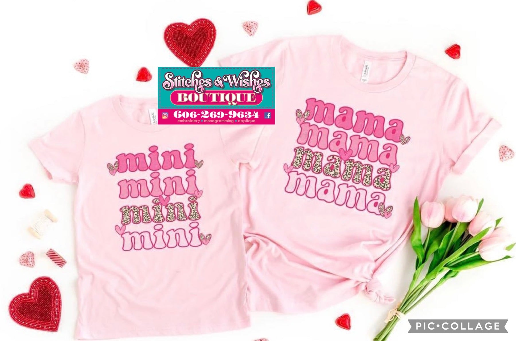 Mama & Mini with hearts t-shirt