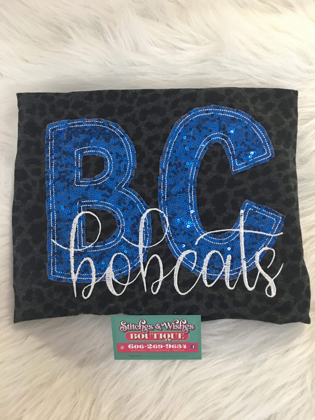 BC Bobcats black cheetah applique