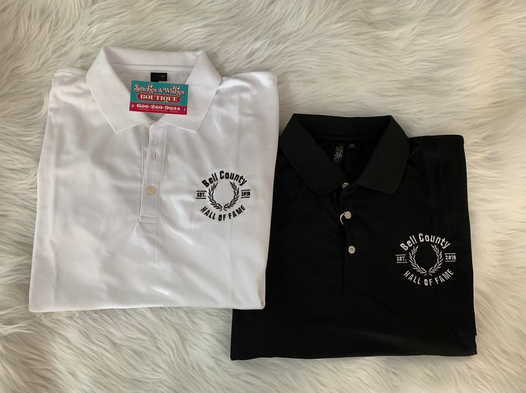 Bell County Hall of Fame Dri Fit Polo  Short Sleeve Embroidery