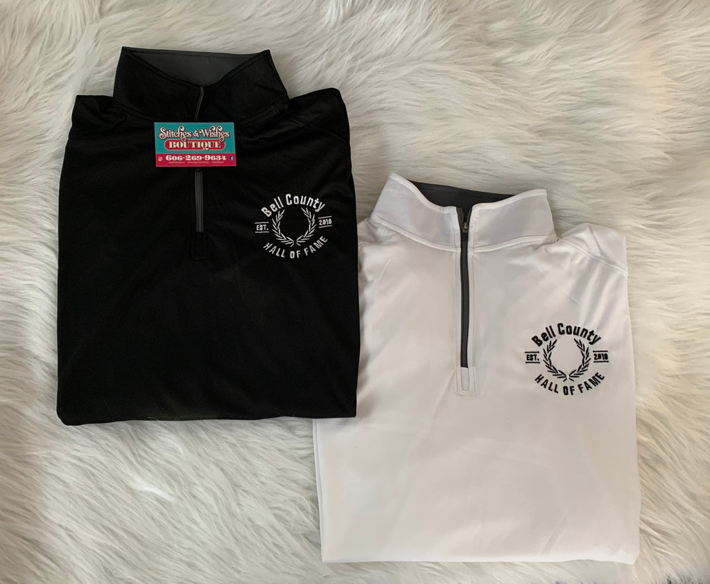 Bell County Hall of Fame Dri Fit 1/4 Zip Long Sleeve Embroidery