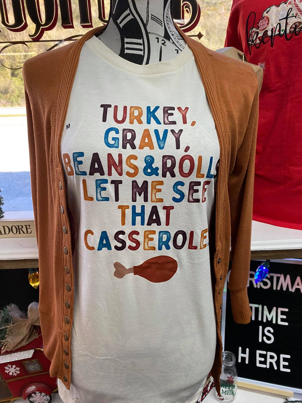 Turkey, Gravy, Beans, and Rolls Short Sleeve T-Shirt