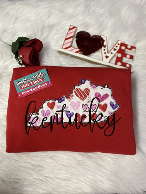 Kentucky Embroidered Hearts Pattern